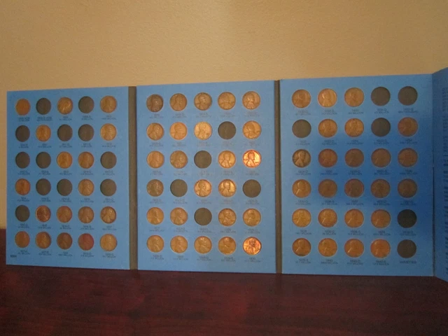Lincoln Wheat Cents Whitman Folder #1  1909 - 1940 Near Complete With 67 Coins