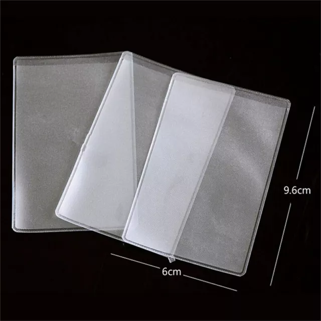 10X PVC Credit Card Holder Protect ID Card Business Card Cover Clear Frost a LR1