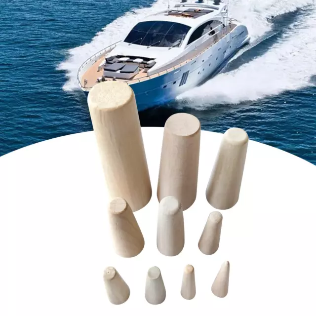 10Pcs Boat Emergency Wood Plugs Tapered Soft Conical Wooden Bungs for Ships