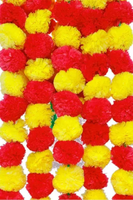 Artificial Marigold Decorations Flower Vine 10 PC LOT Wedding Colorful Garland