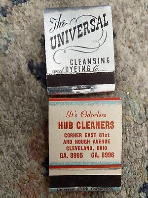 Hub Cleaners Odorless The Universal Cleansing And Dyeing Matchbooks Cleveland OH