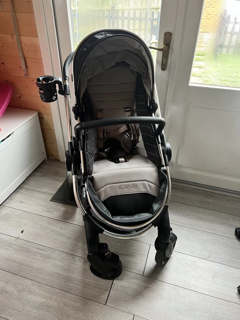 iCandy Peach 5 Beluga Black And Chrome Edition Pram Pushchair Bundle