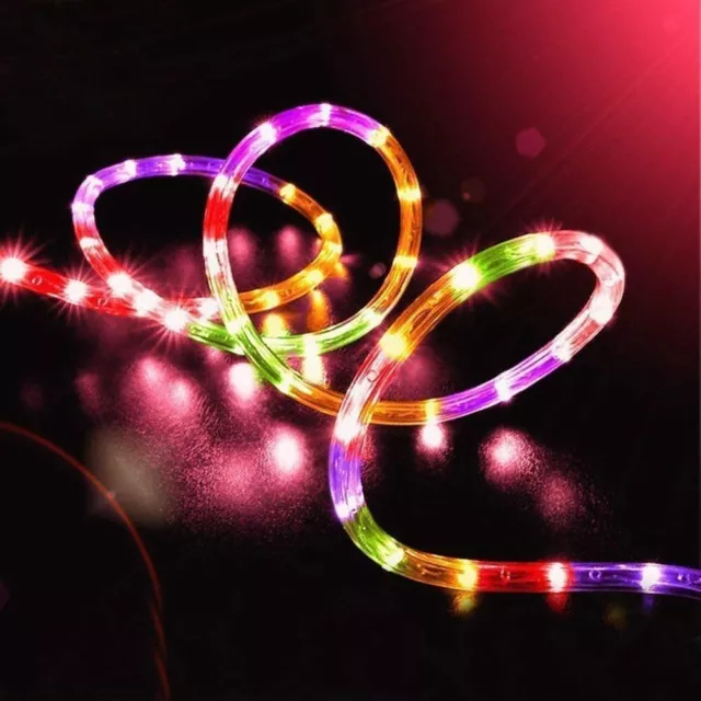 Solar LED powered Fairy String Rope strip Lights Waterproof Outdoor garden patio