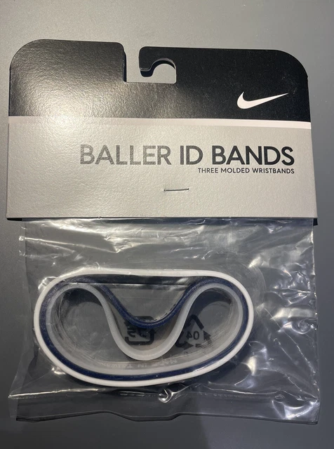 Nike Adults Unisex Baller ID Silicone Bracelets AK0005 906 (3 Pack Of Bands)