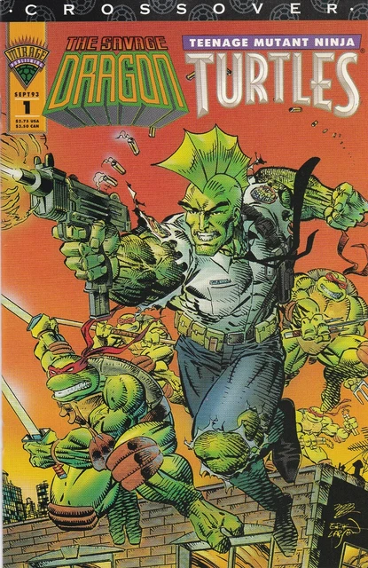 The Savage Dragon Teenage Mutant Ninja Turtles TMNT Crossover #1 1993 Mirage VF