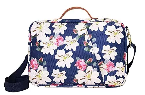 Large Bible Cover for Women Case with Shoulder Strap Bible Bag Flower Xmas Gift