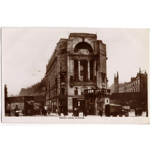 GLASGOW Mercat Cross Real Photo Postcard Unused