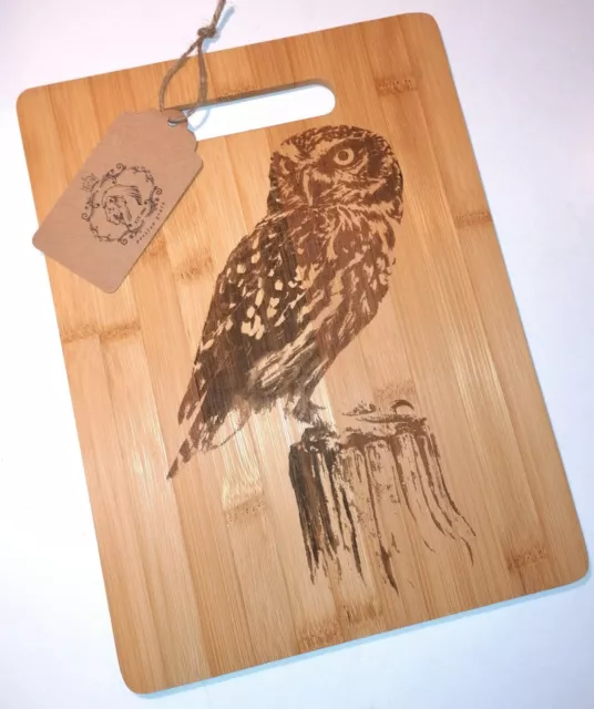 owl bird of prey falconry birds Laser Engraved Chopping Board