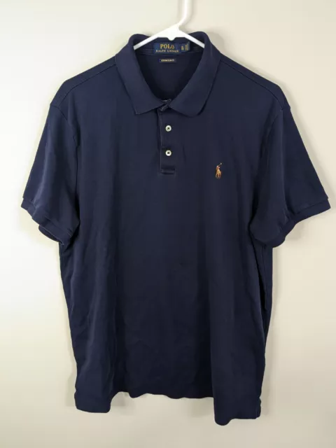 Polo Ralph Lauren Polo Shirt Men's Extra Large Blue Custom Slim Fit Casual