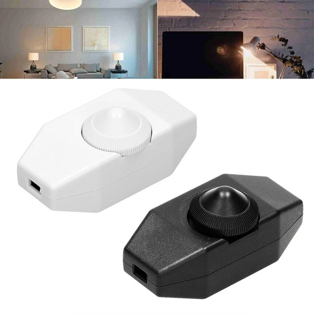Interrupteur Lumière Variateur Lampe Rotatif Sur / Arrêt & Bouton 2 Couleur