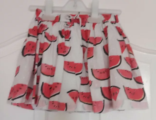 Falda blanca para niñas Next con estampado de sandía edad 2-3 años motivo niños