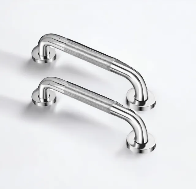 12" Stainless Steel Grab Bar x2 Bathroom Shower Anti Slip Support Safety Handle