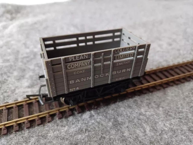 Hornby R101. OO Messgerät. Plean Colliery Company Limited. Bannockburn. Offener Wagen.