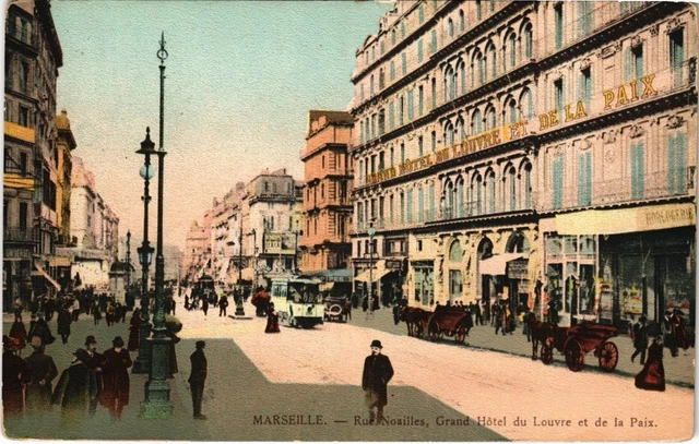 CPA MARSEILLE Rue Noailles, Grand Hotel du Louvre et de la Paix (68467)