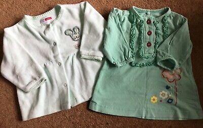 Baby Girls Apple Green Clothes Bundle Age 1-2 Months