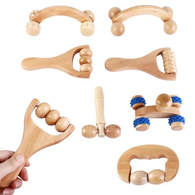 MANUAL WOODEN MASSAGER Tiny Comb Body Acupuncture Massage Tool Facial  Acupoint $14.55 - PicClick AU