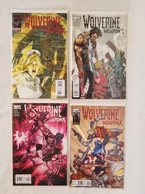 Lot of 4 Wolverine Weapon X  # 8, 9, 11, 12 Marvel Comics VF/NM
