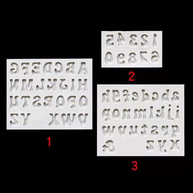 Numbers Molds Letters Silicone Mold 3D Fondant Mold Cakes Decorating Tools[