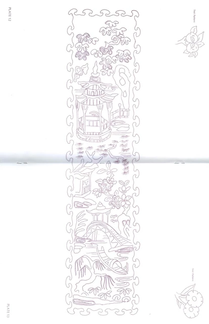 Patrones de transferencia de hierro oriental; 24 auténticos motivos bordados Lilo Markrich