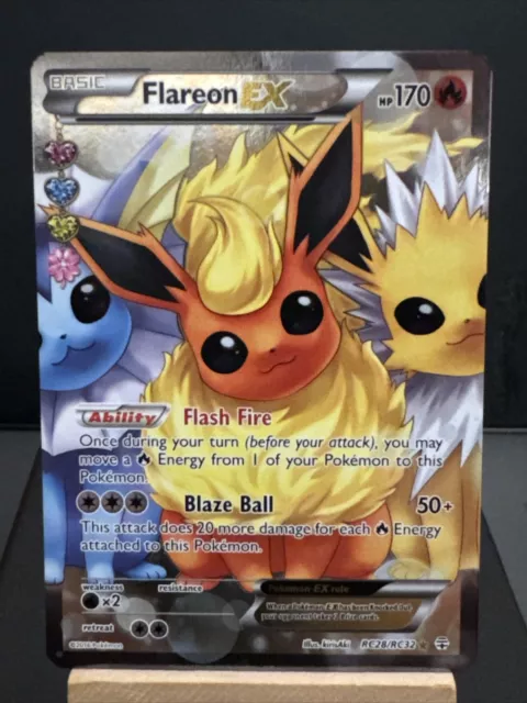 Pokemon Card Flareon EX RC28/RC32 XY Generations Holo Rare Full Art Near Mint