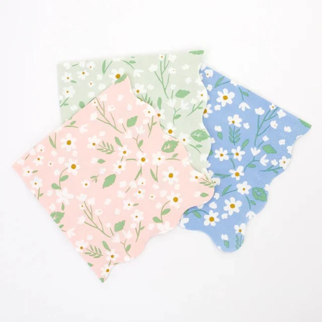 Large Ditsy Floral Napkins | Wedding Afternoon Tea Party Birthday Tableware x 20