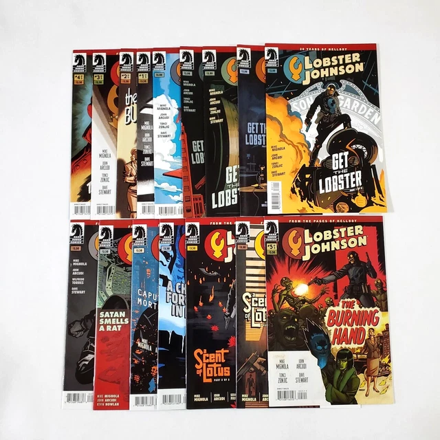 Lobster Johnson Comic Book Lot Run One-Shot Get the Lobster Burning Hand + More