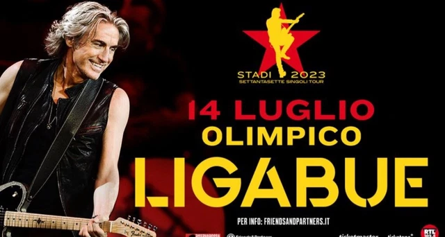 Due biglietti concerto ligabue 14/07/2023 Roma Stadio olimpico settore prato