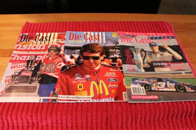 Die Cast & Race Card Digest Magazines Lot Of Three - Feb, June 1998 - Feb 2000