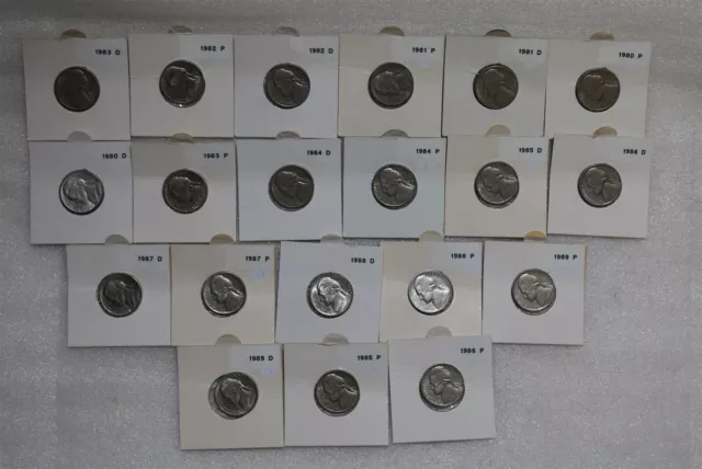 Usa Nickels Collection From The 80'S B49 #1006