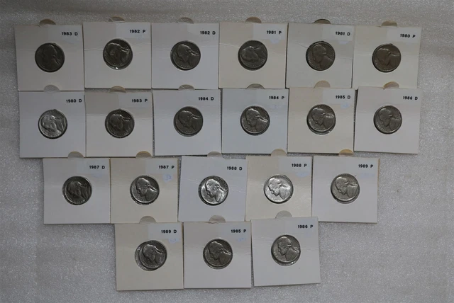 Usa Nickels Collection From The 80'S B49 #1006