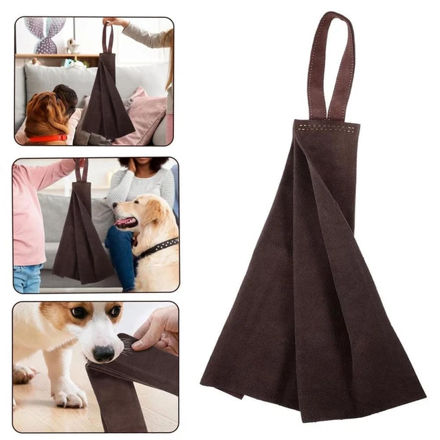 Leather Dog Toy Redline K9 Puppy Bite Rag Leather Training Tug