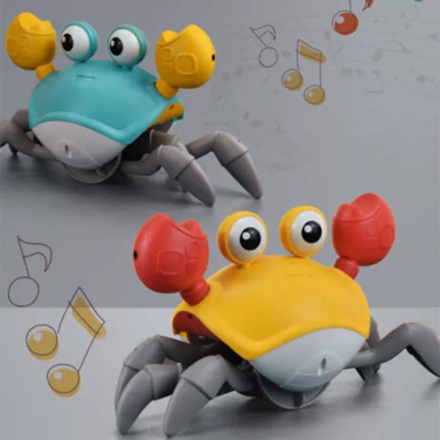 Baby Crawling Crab Musical Toy Toddler Electric Light Up Crawling Moving Toy Hot