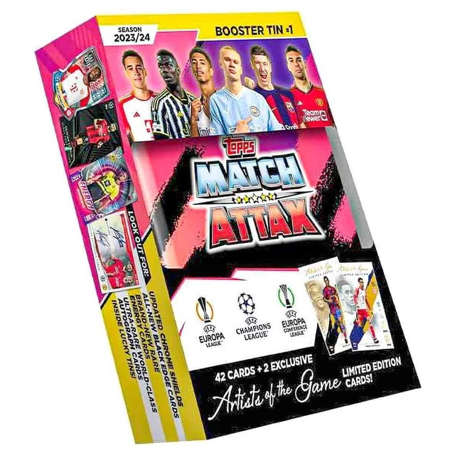 Topps Ucl Match Attax Saison 23/24 Booster Boite Incluant 2 Limité Édition Neuf