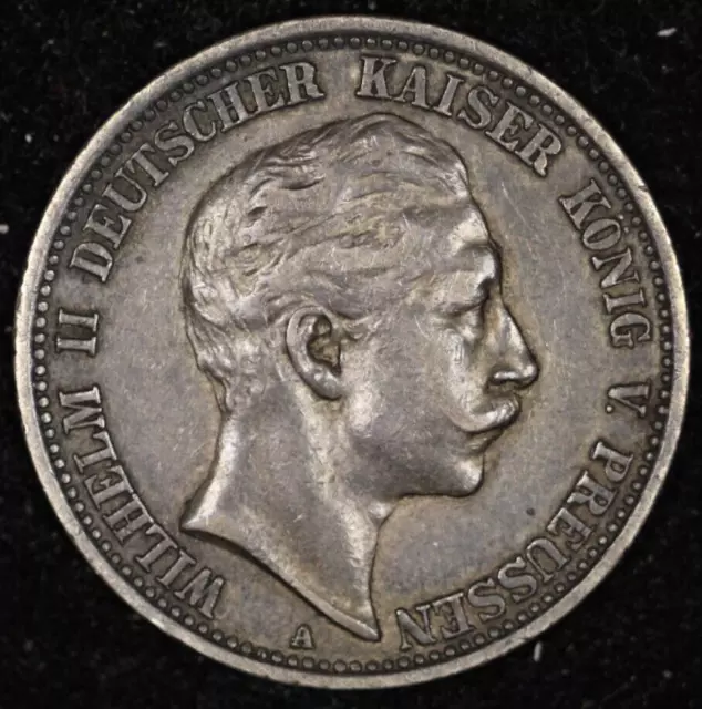 1907 A Prussia German States Silver 2 Mark