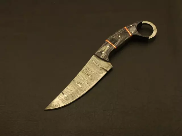 Custom Hand Forged Damascus Steel Hunting Knife Full Tang Karambit knife