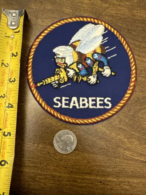 Authentic Seabees Patch 4” Jacket Patch