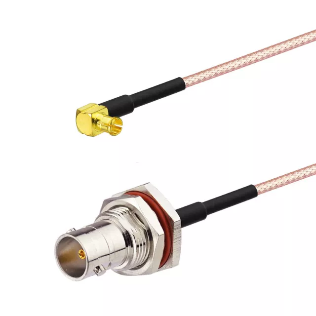 BNC Buchse zu MCX Stecker Rechtwinklig 75Ohm RG-179 HD SDI Kabel 20cm