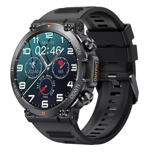 Mens 2023 Digital  Military Watch Bluetooth 50m Waterproof Men Wristwatch LED UK