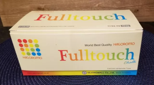 Hagoromo FullTouch Color Chalk 1 Box [72 Pcs/White]