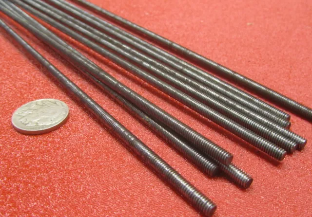 Threaded Steel Rods, Low Strength, RH, 8-32 x 3 Foot Length, 10 Units