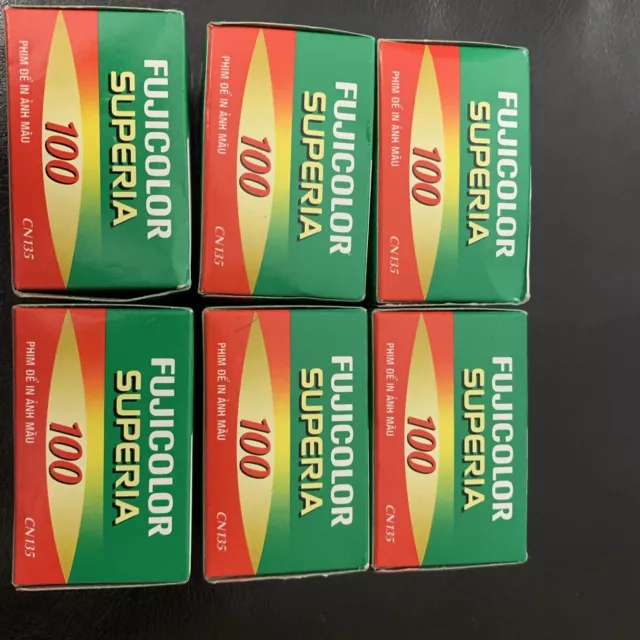 6 Rolls 36 exp Vintage Expired  Fujicolor Fujifilm 100 Color Super Superia exp