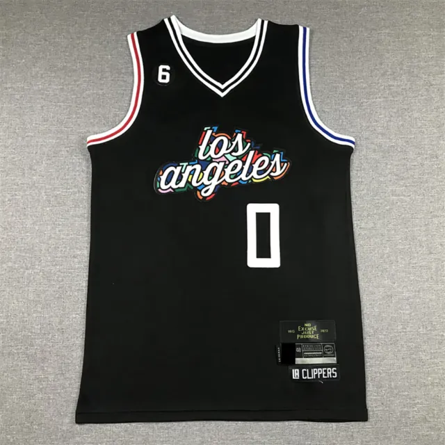 Los Angeles Clippers #0 Westbrook Adults Basketball Jersey Stitched NEW S-2XL-