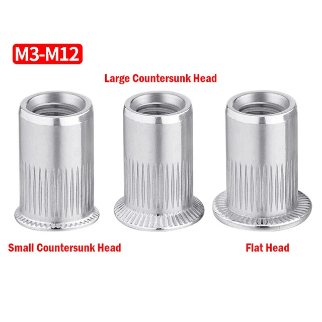 Rivnuts Flanged Testa Allacciata Filettati Dacchi Ciechi M3-M12 Acciaio Inox