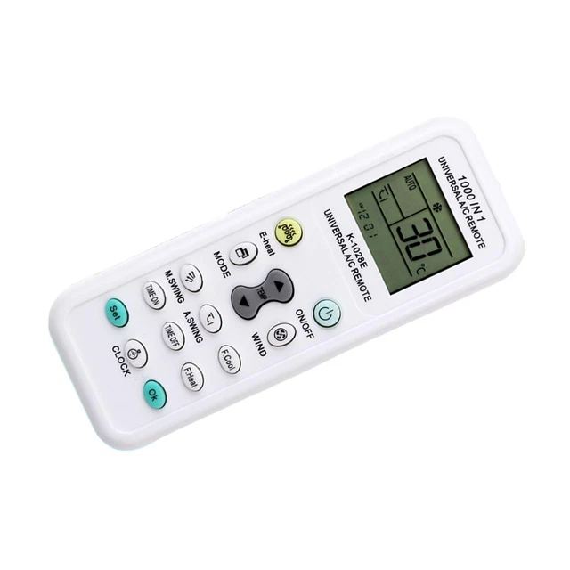 Universal Use Air Conditioner Remote Control Léger Confortable Blanc