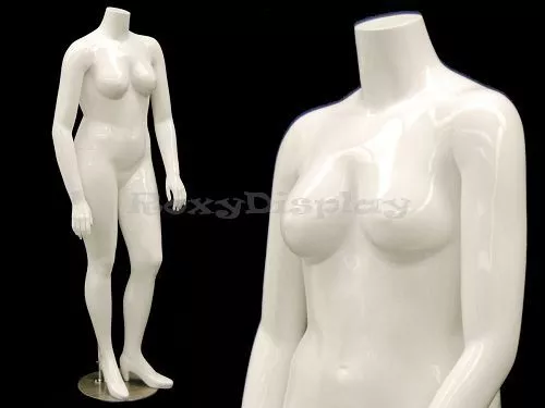 Female Mature Plus Size Headless mannequin with high heel feet #NANCYBW2S-MD