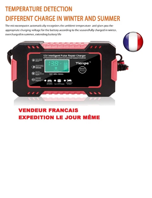 Chargeur De Batterie Intelligent 12V 6A Automatique LCD Voiture Auto Moto Camion