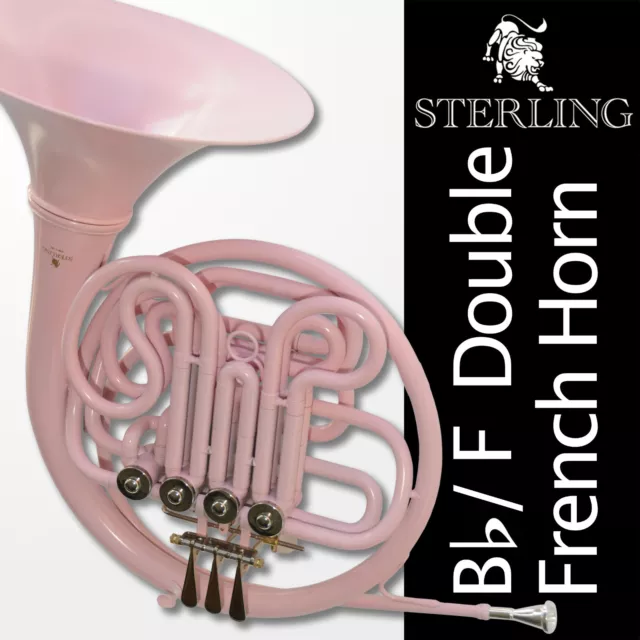 PINK Bb/F Double FRENCH HORN • STERLING Pro Quality • Brand New • FREE SHIPPING
