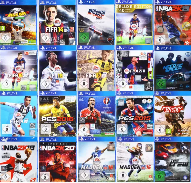 Sony PS4 Playstation 4 Sport Spiele Fifa WWE Rennspiele Sammlung Auswählen