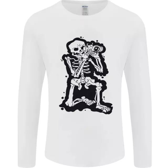 A Skeleton Photographer Photography Mens Long Sleeve T-Shirt
