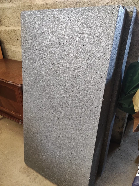 3 Plaques de polystyrène 120 x 60cm par 10cm épaisseur